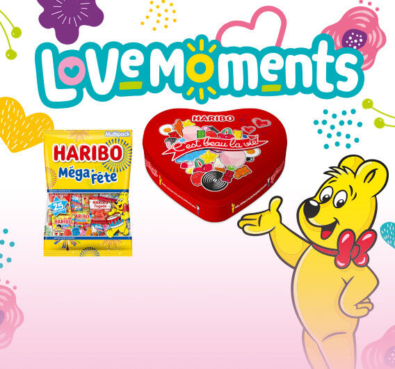 Bonbonnière spécial amoureux, cadeau Saint Valentin, bonbons Haribo