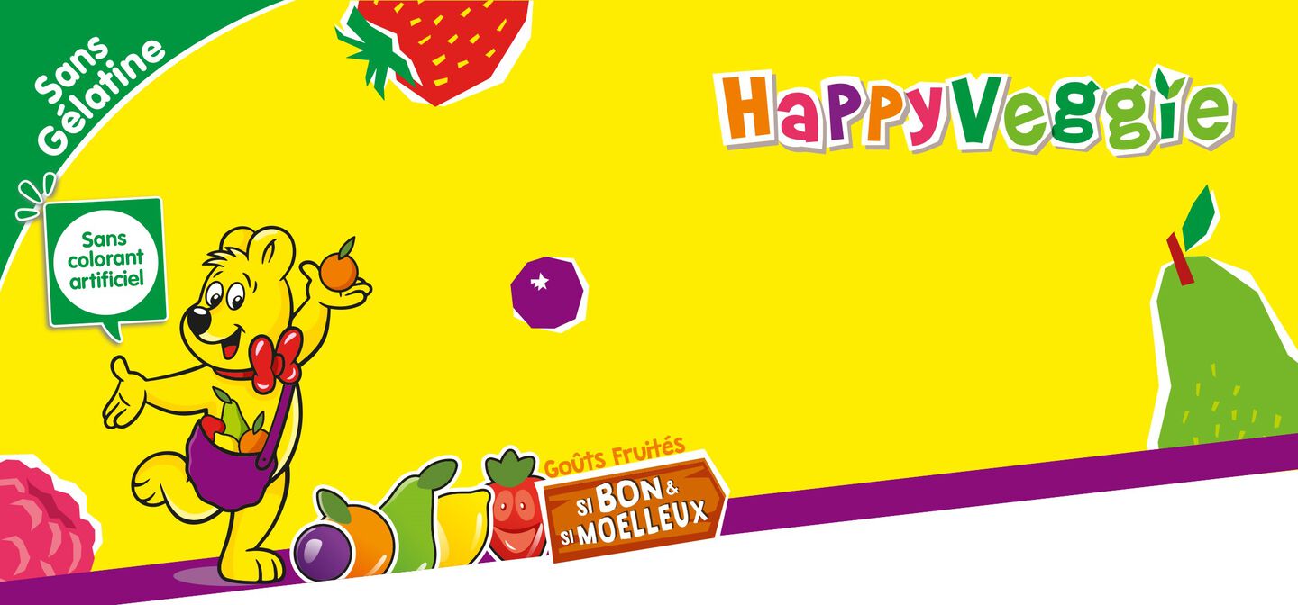 Haribo Crocodile Gelatine De Porc Bonbon Happy Veggie sans gélatine| Haribo®