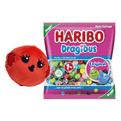 Dragibus Original vrac 1kg + Peluche Dragibus rouge