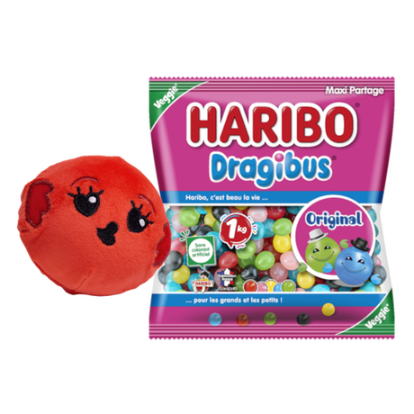 Dragibus Original vrac 1kg + Peluche Dragibus rouge image number null