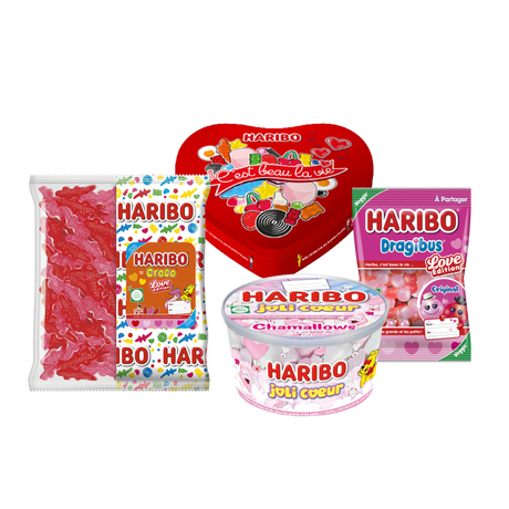 Coffret Coeur F&ecirc;te des m&egrave;res Dragibus, Croco, Chamallows et bo&icirc;te c&oelig;ur image number null