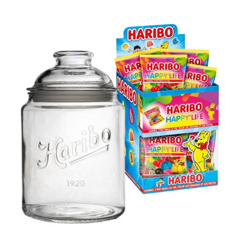 Bonbonnière Vintage 2L + 30 mini-sachets Happy life image number null