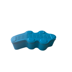 Boite m&eacute;tal Croco bleue