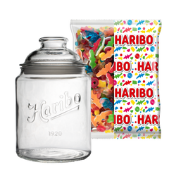 Bonbonnière Vintage 2L + Vrac Happy life 2kg