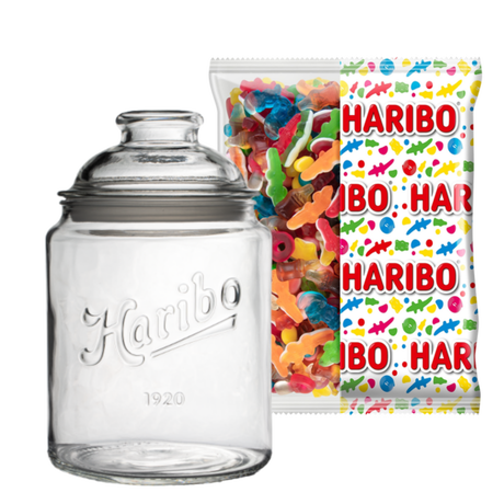 Bonbonnière Vintage 2L + Vrac Happy life 2kg image number null