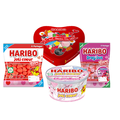 Coffret F&ecirc;te des m&egrave;res Dragibus, Tagada, Chamallows et bo&icirc;te c&oelig;ur