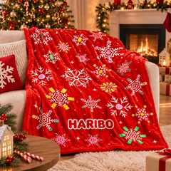 Plaid Flocons No&euml;l HARIBO