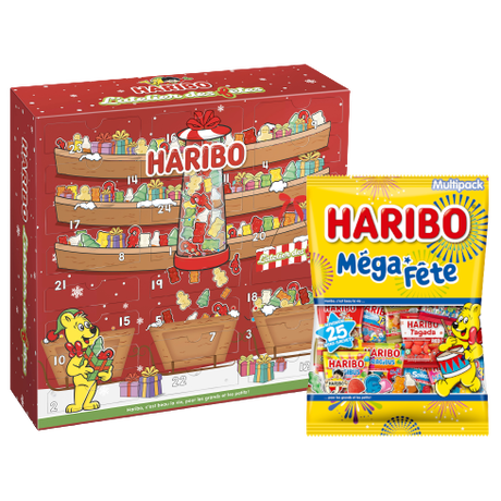 Calendrier personnalisable HARIBO + Méga Fête 1kg image number null