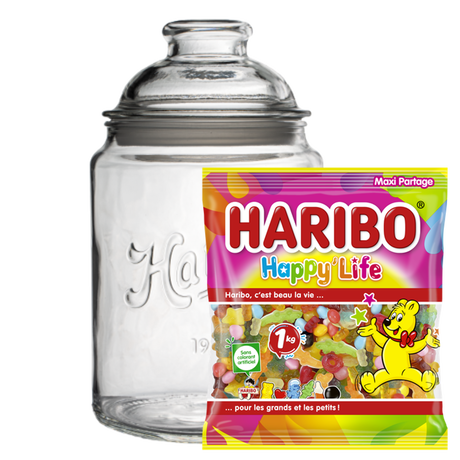 Bonbonni&egrave;re Vintage 1920 2L + Happy Life Sachet Vrac 1kg image number null