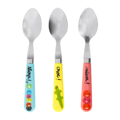 Lot de 3 mini cuill&egrave;res enfants
