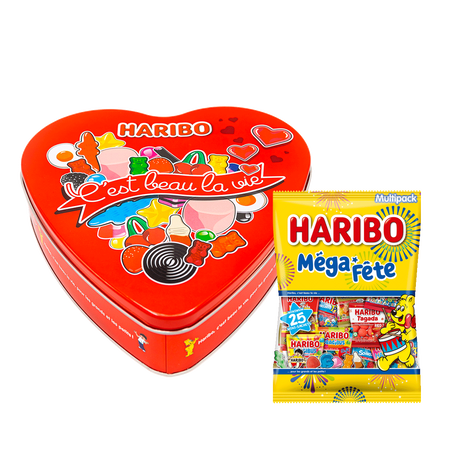 Bonbonnière spécial amoureux, cadeau Saint Valentin, bonbons Haribo