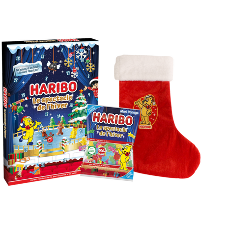 Calendrier de l'avent + Assortiment Soft Noël 500g + Chaussette Noël image number null
