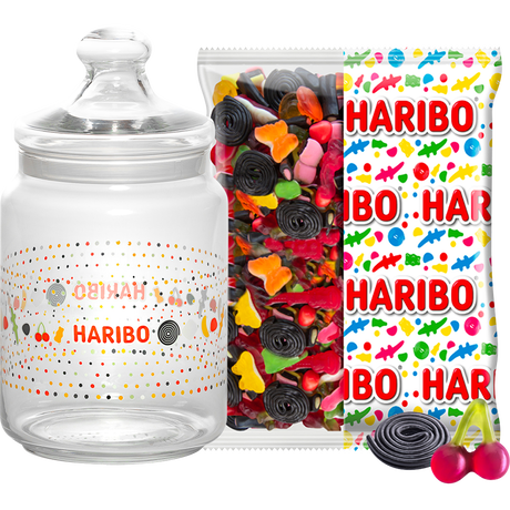 Boîte de bonbons Tirlibibi Haribo pour anniversaire